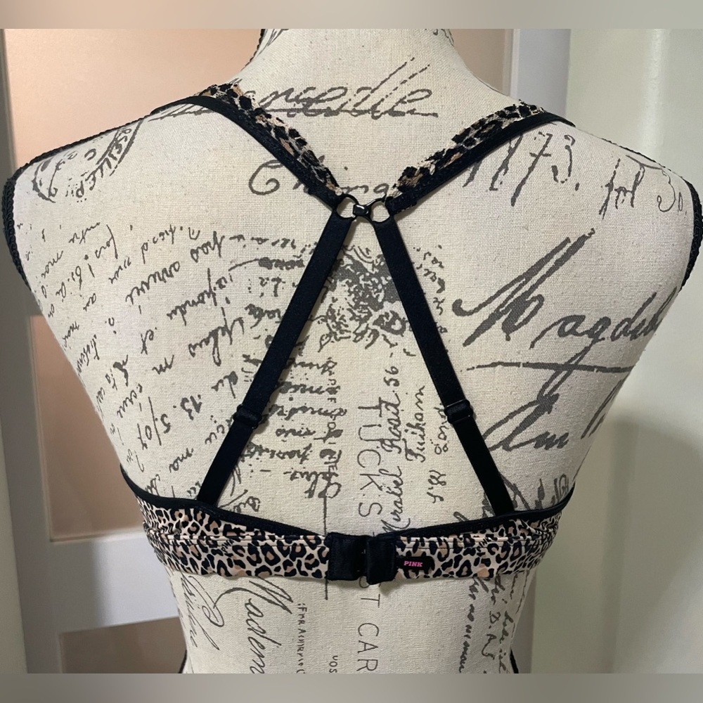 Victoria's Secret Tan and Black Leopard Print Bralette - Picture 3 of 8